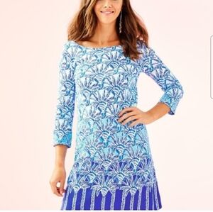 Lilly Pulitzer Bay dress, Whisper Blue One of a Kind Engineered dress small NWOT